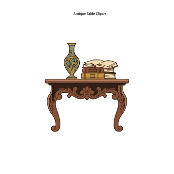 Free Antique Table Clipart Template to Edit Online