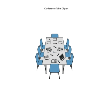 Free Conference Table Clipart Template to Edit Online
