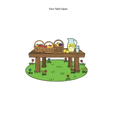 Free Farm Table Clipart Template to Edit Online