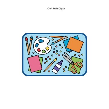 Free Craft Table Clipart Template to Edit Online