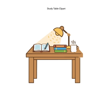 Free Study Table Clipart Template to Edit Online