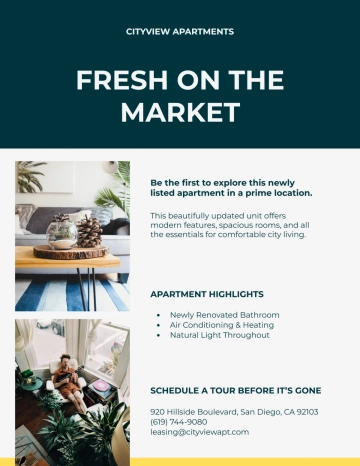 Free New Listing Apartment Flyer Template to Edit Online