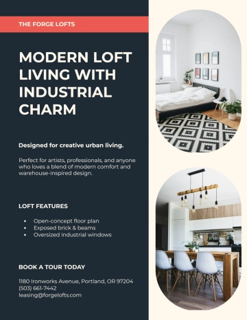 Free Loft Apartment Flyer Template to Edit Online
