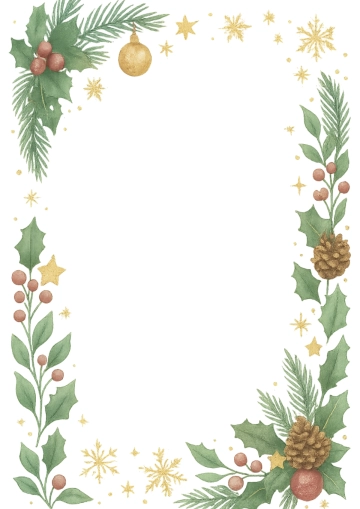 Free December Border Template to Edit Online
