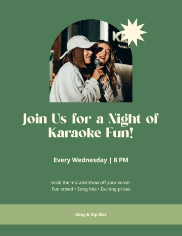 Free Karaoke Night Bar Flyer Template to Edit Online