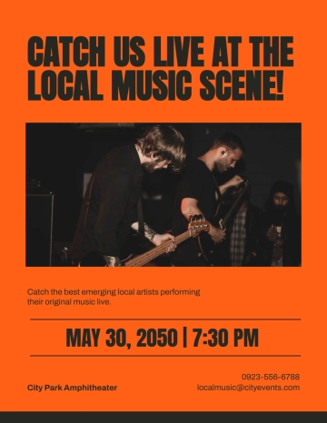 Free Local Band Flyer Template to Edit Online