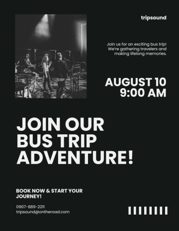 Free Bus Trip Band Flyer Template to Edit Online