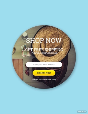 Website Shop Now Pop-up Template