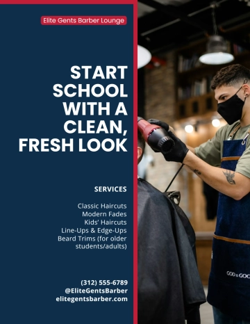 Free Back to School Barber Shop Flyer Template to Edit Online