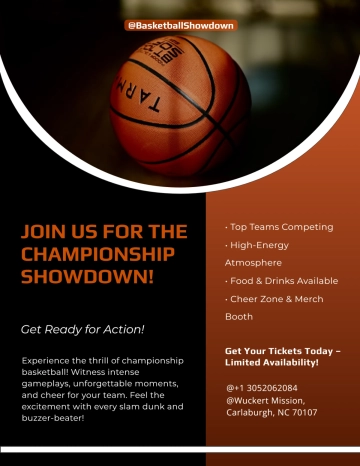 Free Championship Basketball Flyer Template to Edit Online