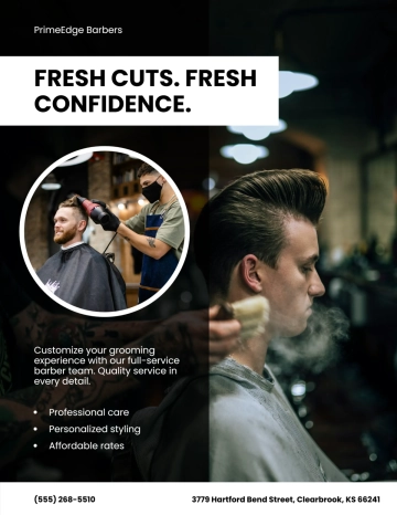 Free Editable Barber Shop Flyer Template to Edit Online