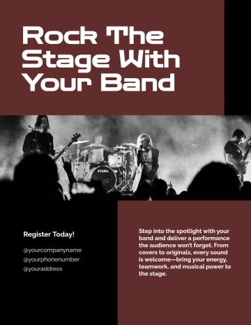 Free Aesthetic Music Band Flyer Template to Edit Online