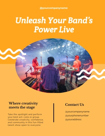 Free Yellow Punk Band Flyer Template to Edit Online