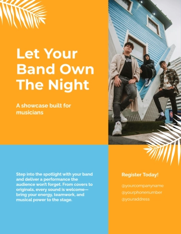 Free Beach Band Flyer Template to Edit Online