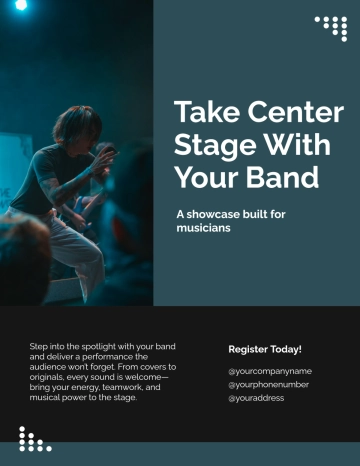 Free Modern Live Band Flyer Template to Edit Online