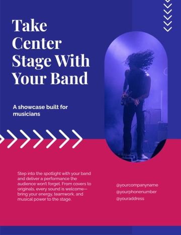 Free Music Festival Band Flyer Template to Edit Online