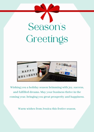 Free Christmas Business Wishes Template to Edit Online