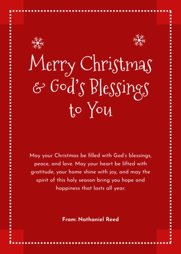 Free Blessed Christmas Wishes Template to Edit Online