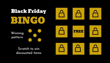 Free Black Friday Bingo Card Template to Edit Online