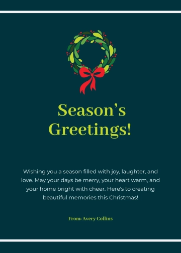 Free Creative Christmas Wishes Template to Edit Online