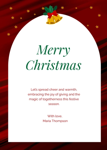 Free Elegant Christmas Wishes Template to Edit Online