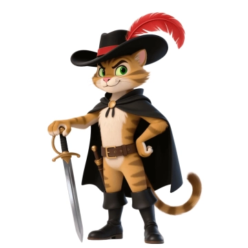 Free Puss in Boots Character to Edit Online