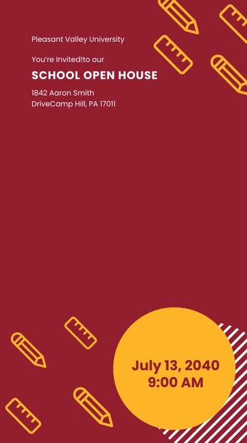 Free School Open House Snapchat Geofilter Template to Edit Online