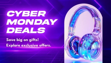 Free Purple Cyber Monday Card Template to Edit Online