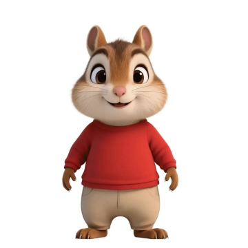 Free Theodore Chipmunk Character to Edit Online