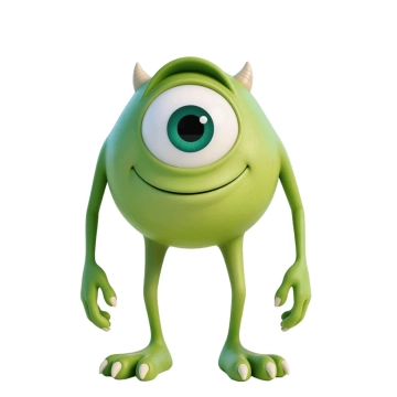 Free Mike Wazowski Monsters Inc Character to Edit Online