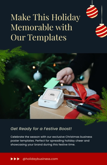 Free Business Christmas Poster Template to Edit Online