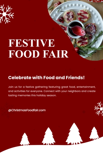 Free Food Christmas Poster Template to Edit Online