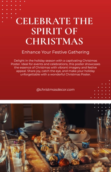 Free Decoration Christmas Poster Template to Edit Online