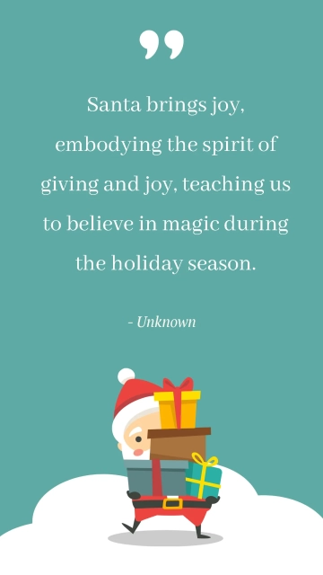 Free Santa Claus Christmas Quote Template to Edit Online
