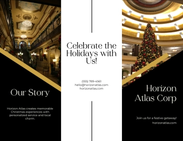 Free Hotel Christmas Brochure Template to Edit Online