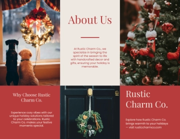 Free Rustic Christmas Brochure Template to Edit Online