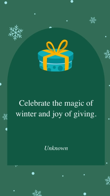 Free Winter Christmas Quote Template to Edit Online