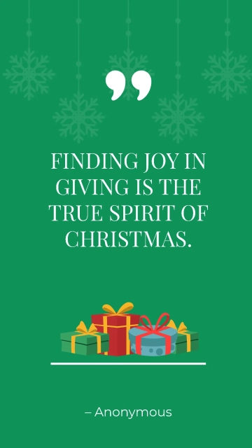 Free Gift Giving Christmas Quote Template to Edit Online