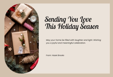 Free Paper Christmas Card Template to Edit Online