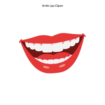 Free Smile Lips Vector Clipart (PNG, SVG) to Edit Online