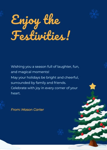 Free Christmas Fun Wishes Template to Edit Online