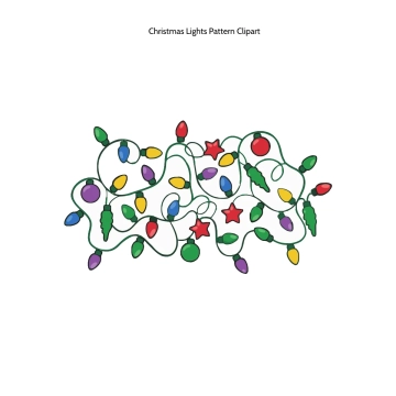 Free Christmas Lights Pattern Clipart Template to Edit Online