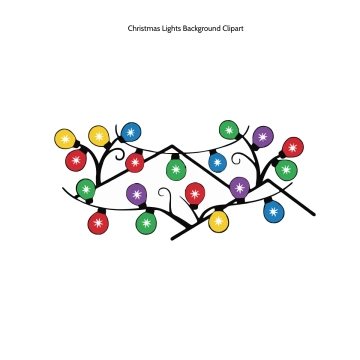Free Christmas Lights Background Clipart Template to Edit Online