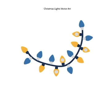 Free Christmas Lights Vector Art Template to Edit Online
