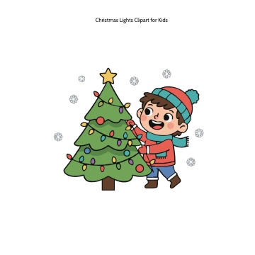 Free Christmas Lights Clipart for Kids Template to Edit Online