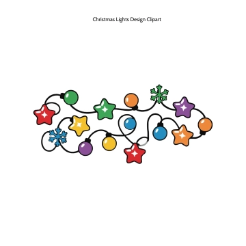 Free Christmas Lights Design Clipart Template to Edit Online