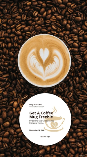 Free Coffee Shop Promotion Snapchat Geofilter Template to Edit Online