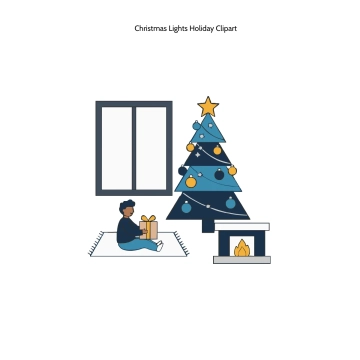 Free Christmas Lights Holiday Clipart Template to Edit Online
