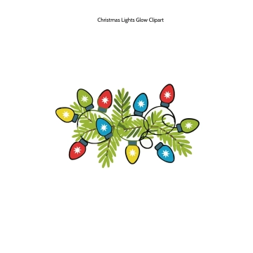 Free Christmas Lights Glow Clipart Template to Edit Online