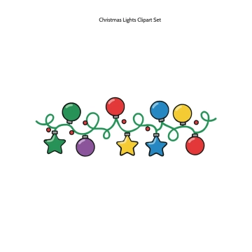 Free Christmas Lights Clipart Set Template to Edit Online
